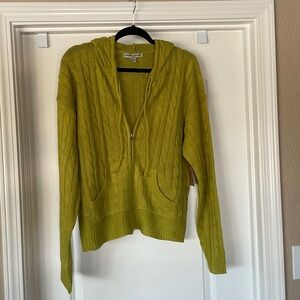 Stylish Green Cable Knit Cardigan
